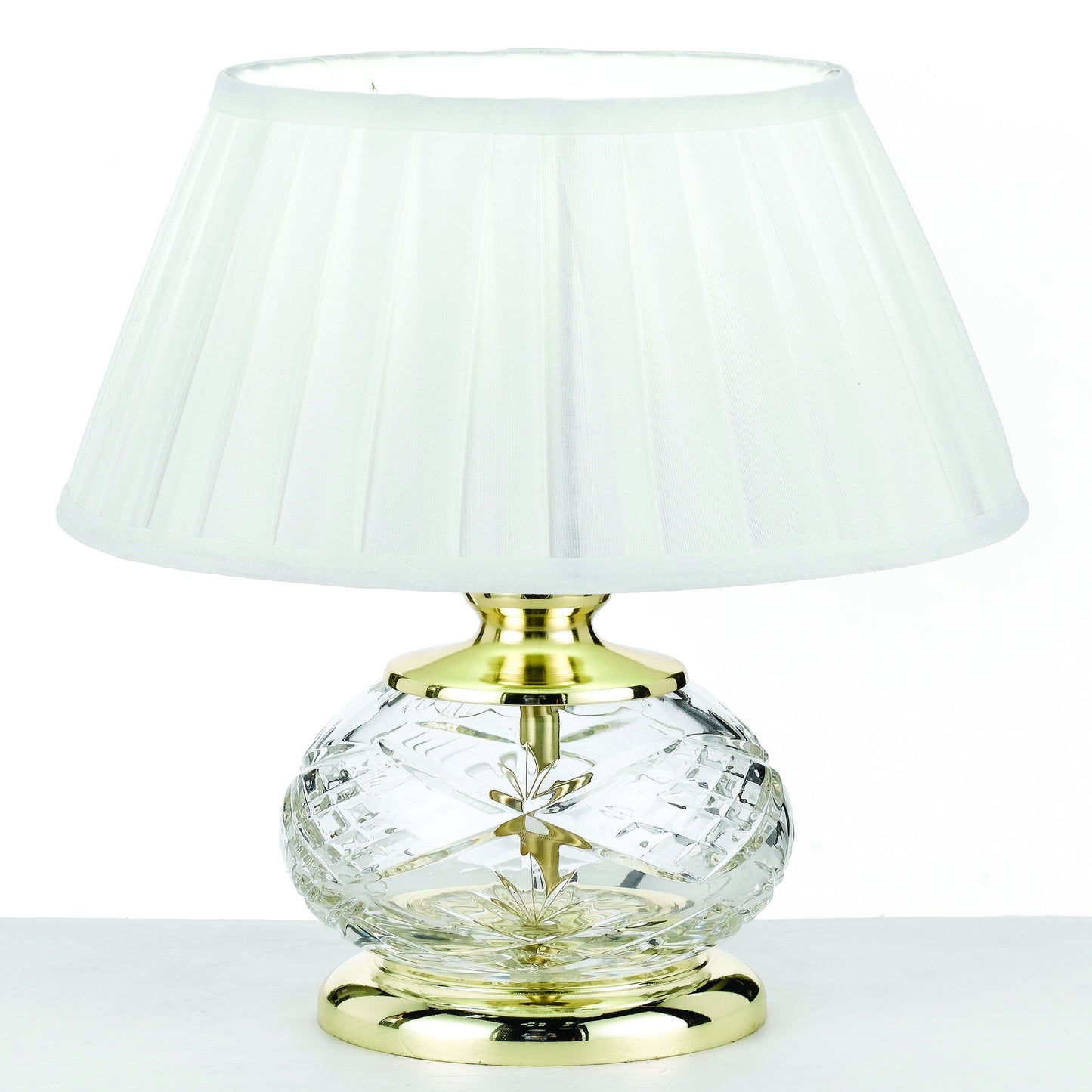 Murcia TFS Table Lamp – Gold & White Finish