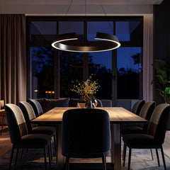 TFS PENDANT ROUND 34wLED DIM touch2210Lm cab 2M 2700K -5500K D650 H55 3CCT BLACK