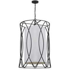 TFS 56 PENDANT 8x25wxE14max D560 H900 CHAIN 2M TEXTURED BLACK