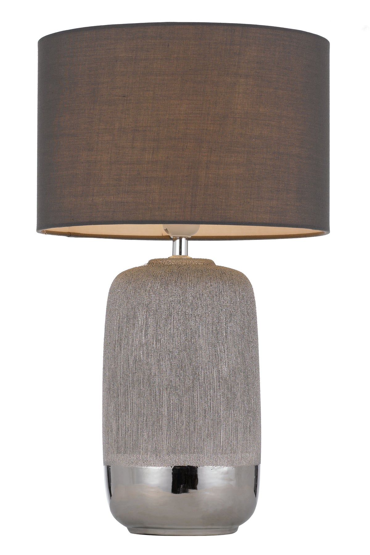 TFS CERAMIC TABLE LAMP 25wE27max H:470 D:280 SILVER/GREY