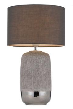 TFS CERAMIC TABLE LAMP 25wE27max H:470 D:280 SILVER/GREY