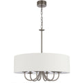 Noraton TFS 6LT PENDANT 6x25wE14max D700 H650 chain 2M DARK NICKEL MATT/ IVORY LINEN