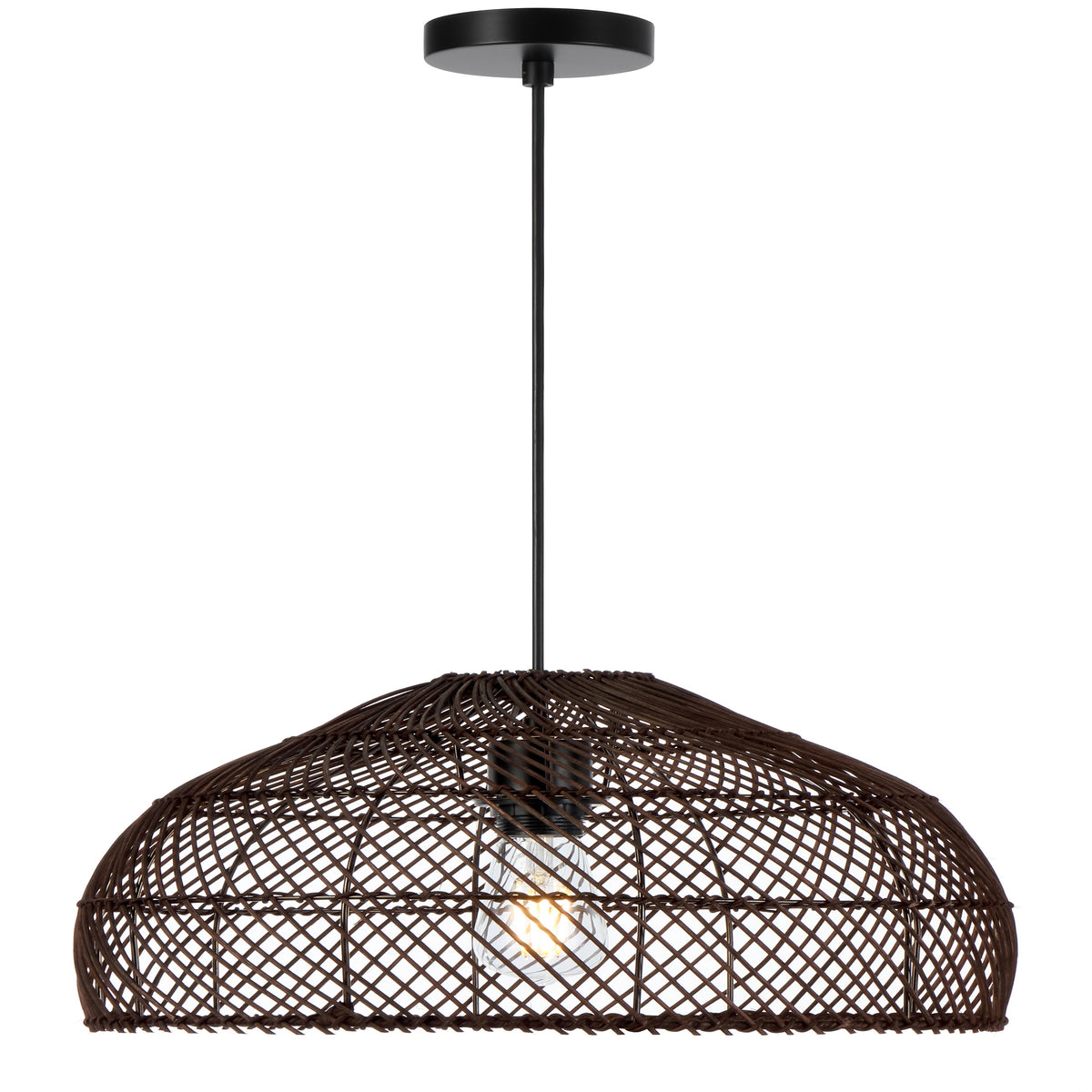 TFS 40 PENDANT 25wE27max D400 H230 cab1.5m BROWN RATTAN