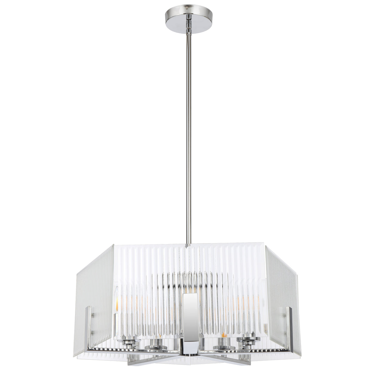 Vitalux TFS 5 LT PENDANT 5x25wE14ma L560 W560 H210 rod (2*600+ 1*300) CHROME / CLEAR GLASS