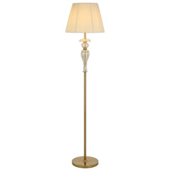 TFS FLOOR LAMP 25wE27max D400 H1650 foot swt ANT GOLD/ CHAMPAGNE/ CREAM