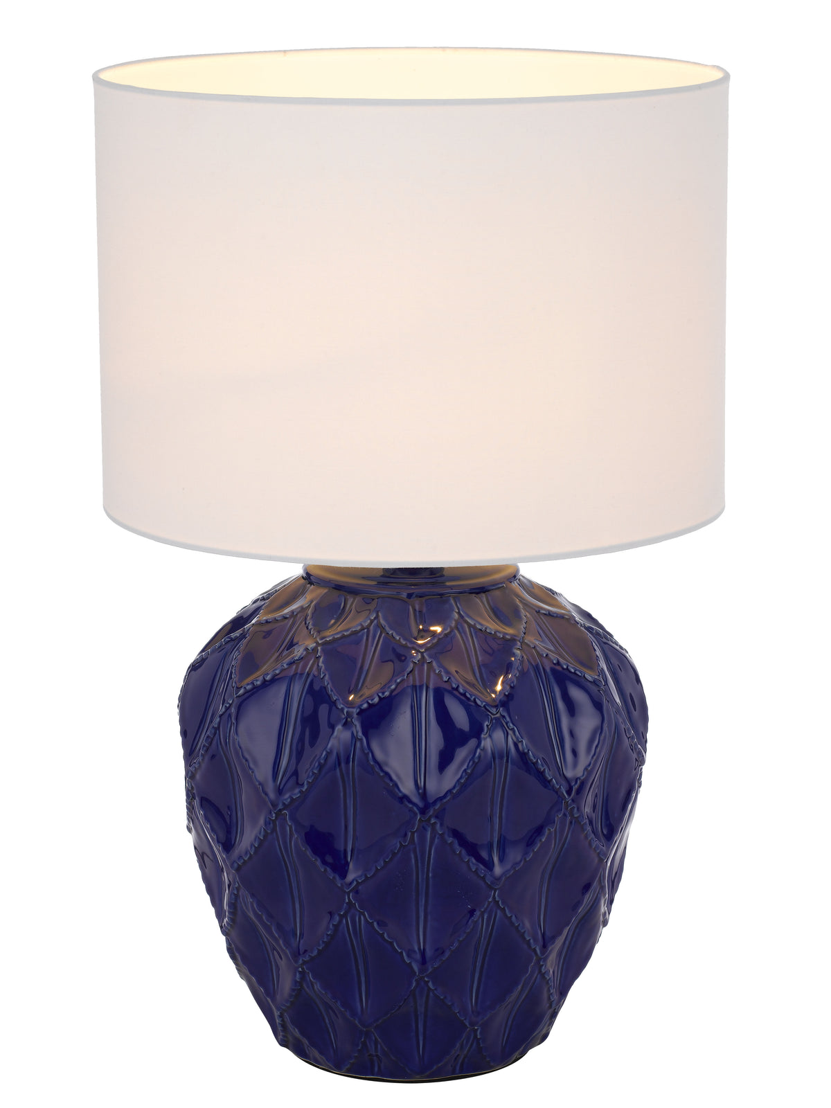 TFS CERAMIC TABLE LAMP 25wE27max D:330 H:540 BLUE / WHITE