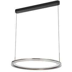 TFS 60CM PENDANT 60wLED D:600 H:30 3000K DIM CAB 2m 2570Lm PEARL GREY/FROST