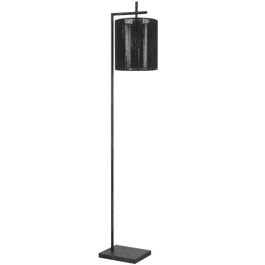 TFS FLOOR LAMP 25wE27max L325 W250 H1500 foot swt GUN METAL / BLACK STRING