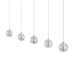 Zanoshade TFS 5 LTS BAR PENDANT 5x5wLED 3000K 1540Lm cab2M L960 W90 CHROME/BUBBLE GLASS