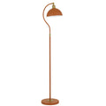 TFS FLOOR LAMP 25wE27max L375 W280 H:1550 SHADE D:250 H:215 ORANGE SATIN/ BRASS