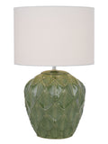 TFS CERAMIC TABLE LAMP 25wE27max D:330 H:540 GREEN / WHITE