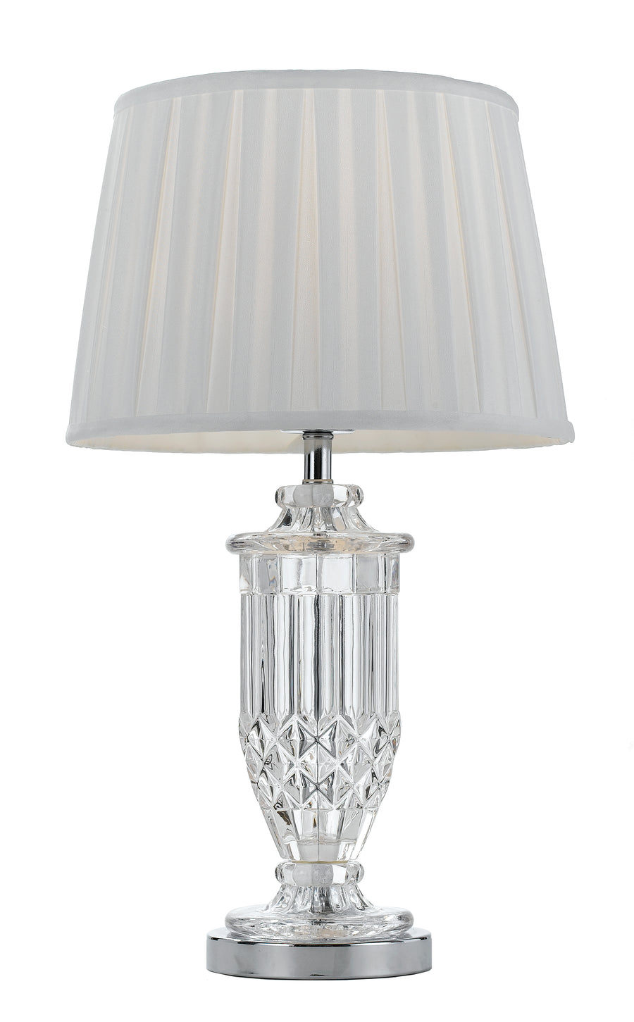 TFS TABLE LAMP 40wE27max D:290 H:510 CHROME CLEAR WHITE