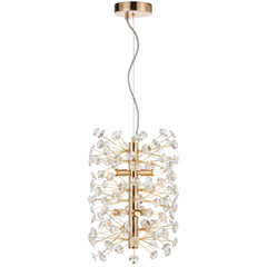 Oviedo TFS 6LT VERTICAL PENDANT 6x6wG9max D300 H350 CAB.2M CRYS H130 GOLD / CLEAR