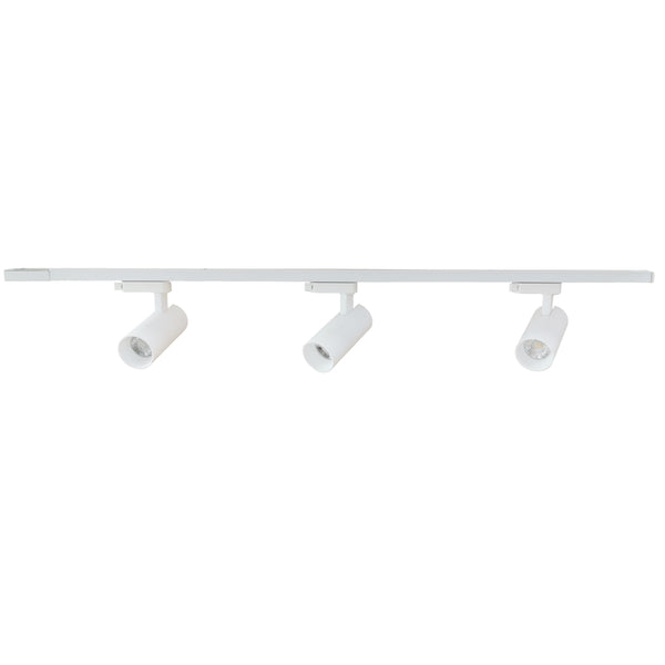 TFS 65 TRACKSPOT 3x18wCOB 3CCT 24d 65*130_Track 1000mm WHITE (single phase 3 wire)
