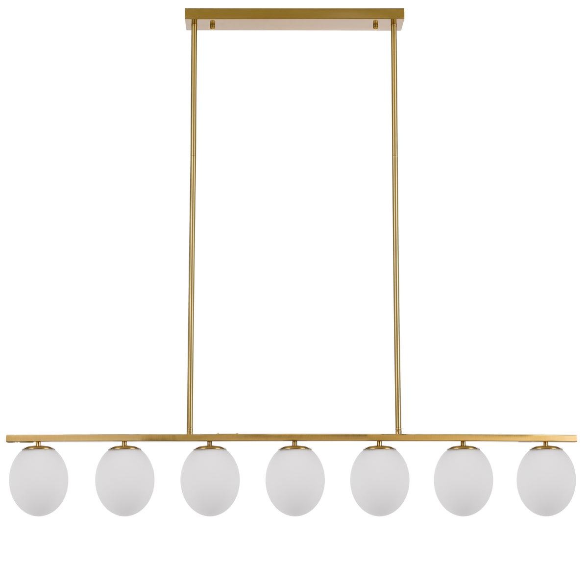 TFS 7LT PENDANT 7x25wE27 L:1500 H:175 ANTI GOLD & OPAL MATT ROD:2*600+1*300