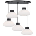 Perugia TFS 5 LIGHT PENDANT 5x25wE27max D:160 H:210 TEX:2m BLACK MATT/OPAL MATT
