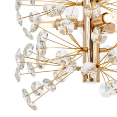 Oviedo TFS 6LT VERTICAL PENDANT 6x6wG9max D300 H350 CAB.2M CRYS H130 GOLD / CLEAR