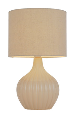 TFS CERAMIC TABLE LAMP 25wE27max H:440 D:260 CREAM