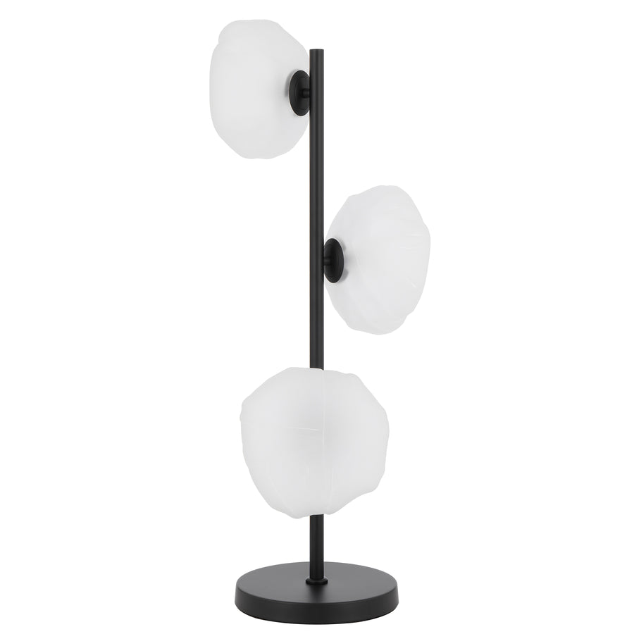 Calais TFS TABLE LAMP 3 LTS 3x6wG9max H900 GLASS D200 BLACK / FROST GLASS