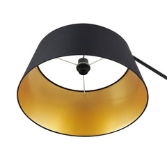TFS FLOOR LAMP 25wE27max L1510 W500 H1800 cab:2.0m foot BLACK MATT/BLACK-GOLD MATT