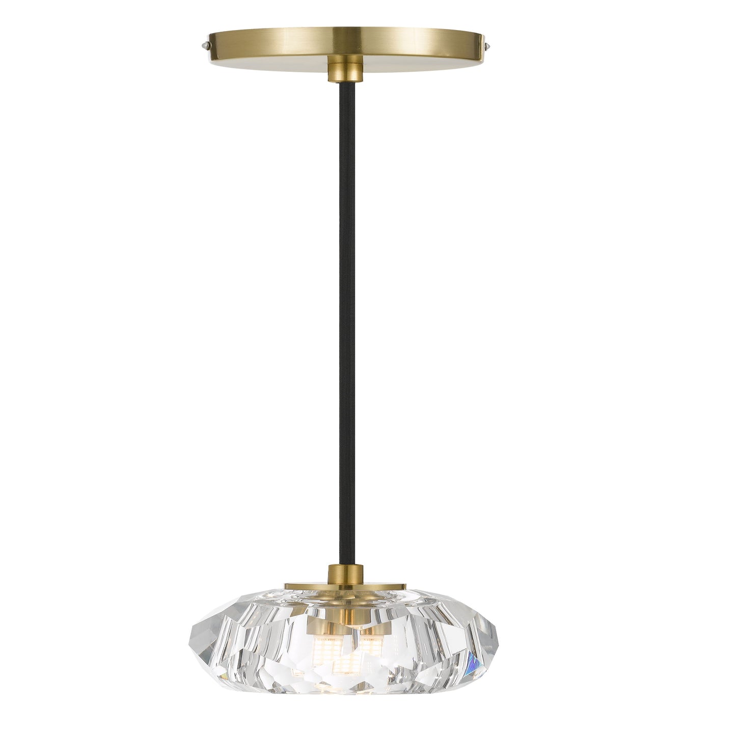 Nice TFS 1 Pendant Light – Antique Gold with Crystal Shade