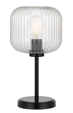 TFS TABLE LAMP 25wE27max D:205 H:390 BLACK/CLEAR