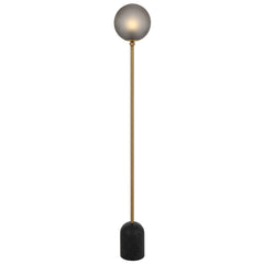 TFS FLOOR LAMP 25wE27max D:200 H1500 INLINE BLACK TRAVE /MATT ANT BRASS/GREY SMOKE