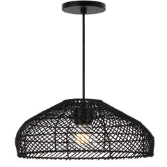 TFS 30 PENDANT 25wE27max D300 H230 cab1.5m BLACK RATTAN