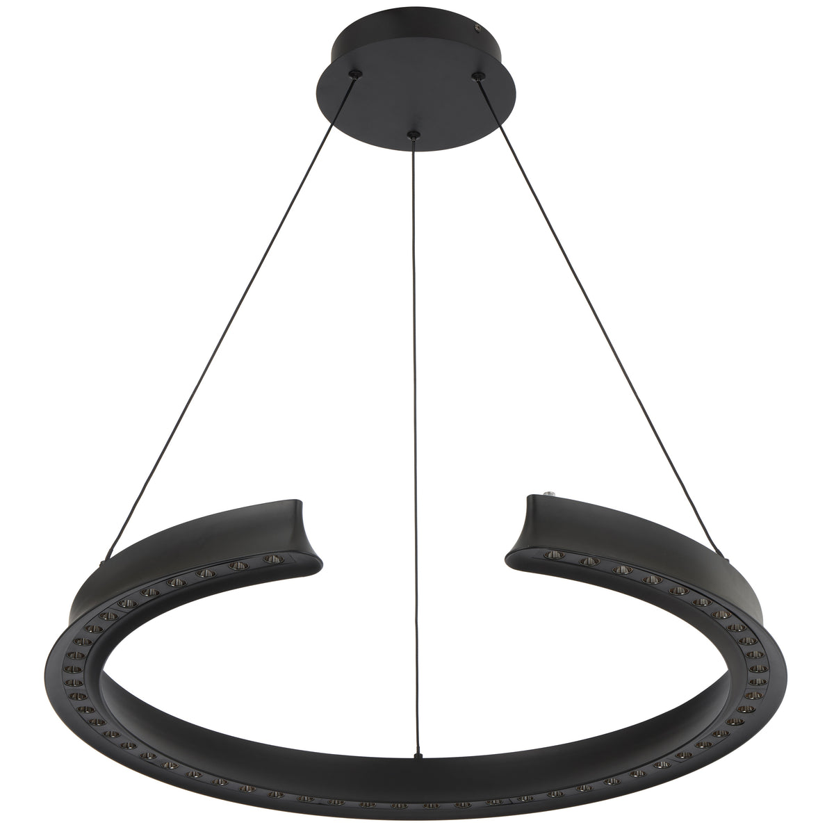 TFS PENDANT ROUND 34wLED DIM touch2210Lm cab 2M 2700K -5500K D650 H55 3CCT BLACK