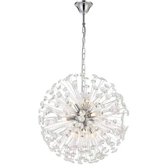 Vigo TFS 9 LT PENDANT 9x6wG9max D:500 CHAIN 2M CRYS H200 CHROME / CLEAR