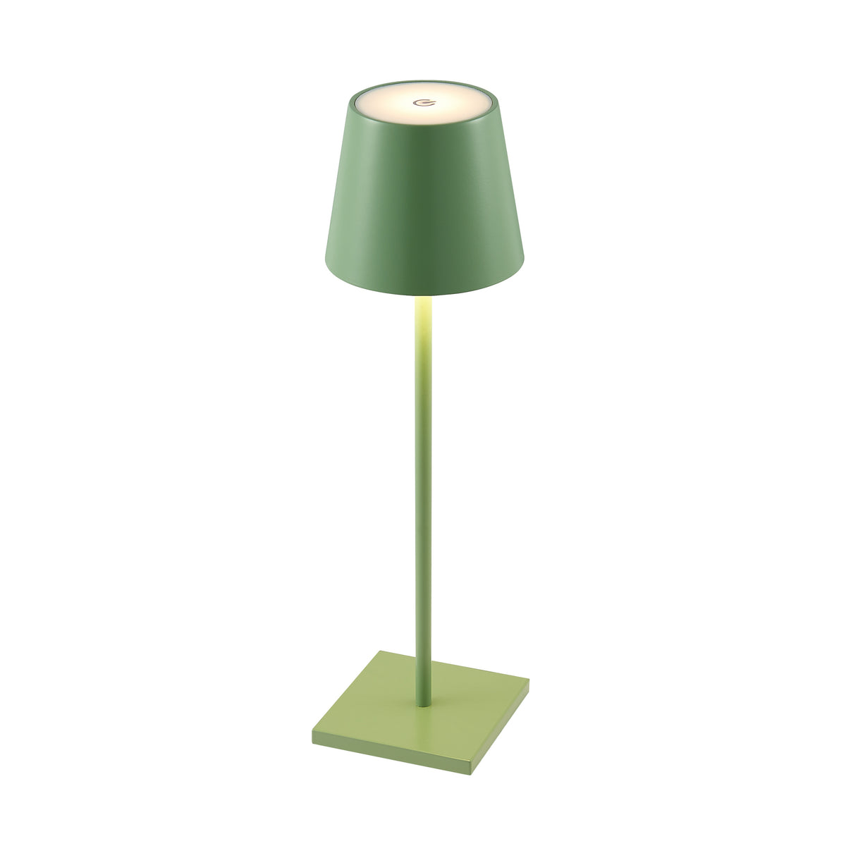 TFS RECHARGEABLE TABLE LAMP 3wLED D108 H380 IP54 1.5M 3000 K 300LM 2X2000mah GREEN SATIN