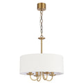Norastone TFS 4LT PENDANT 4x25wE14max D450 H435 chain 2M BRASS/ IVORY LINEN