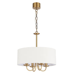 Norastone TFS 4LT PENDANT 4x25wE14max D450 H435 chain 2M BRASS/ IVORY LINEN