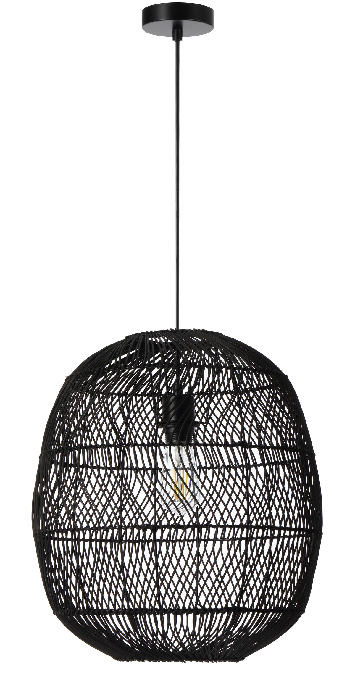 TFS 40 PENDANT 25wE27max D400 H430 cab1.5m BLACK RATTAN