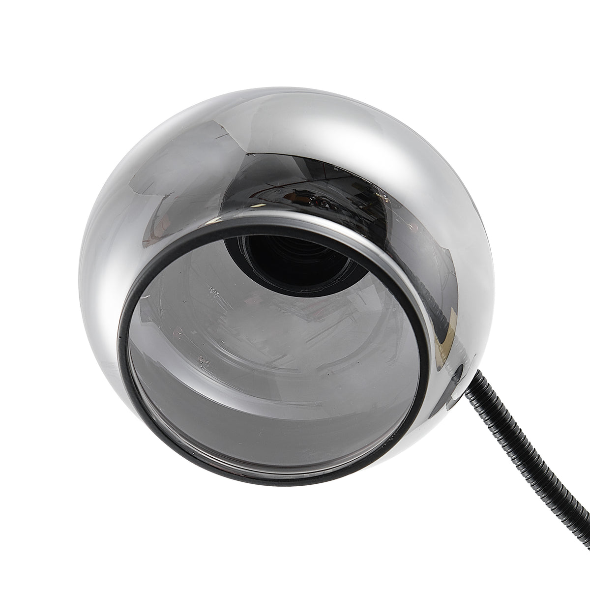 TFS TABLE LAMP 25wE27max L:270 W:160 H:470 TOGGLE SWT BLACK MATT/ SMOKE GLASS
