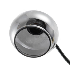 TFS TABLE LAMP 25wE27max L:270 W:160 H:470 TOGGLE SWT BLACK MATT/ SMOKE GLASS