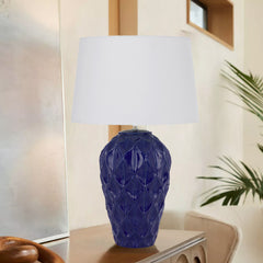 TFS CERAMIC TABLE LAMP 25wE27max D:400 H:640 BLUE / WHITE