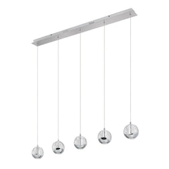 Zanoshade TFS 5 LTS BAR PENDANT 5x5wLED 3000K 1540Lm cab2M L960 W90 CHROME/BUBBLE GLASS