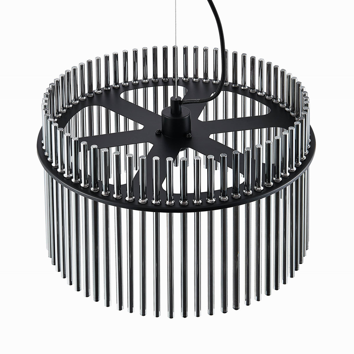TFS PENDANT 25wE27max D400 H260 CAB 2m BLACK MATT/ SMOKE
