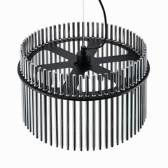 TFS PENDANT 25wE27max D400 H260 CAB 2m BLACK MATT/ SMOKE