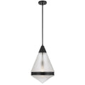 TFS 1LT PENDANT 25wE27max D:350 H:560 ROD 1.5m BLACK MATT/ CLEAR