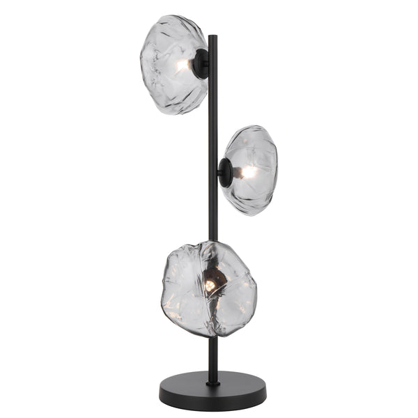 Tours TFS TABLE LAMP 3 LTS 3x6wG9max H900 GLASS D200 BLACK / SMOKE GLASS