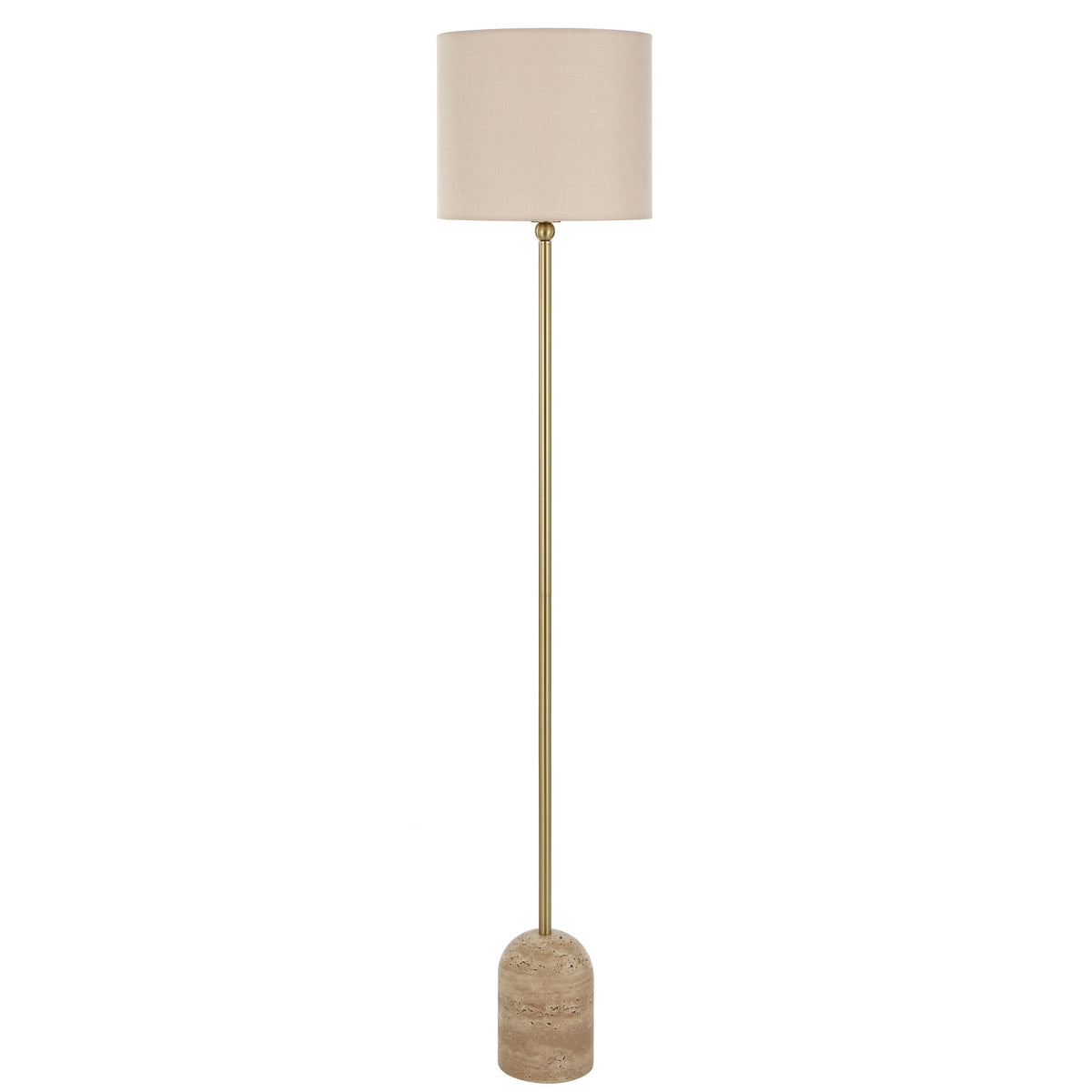Segovia TFS FLOOR LAMP 25wE27max D:300 H:1550 FOOT SWT BEIGE TRAVERTINE/ANT GOLD/CREAM