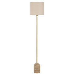 Segovia TFS FLOOR LAMP 25wE27max D:300 H:1550 FOOT SWT BEIGE TRAVERTINE/ANT GOLD/CREAM