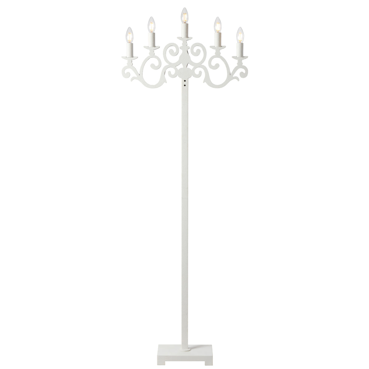 TFS FLOOR LAMP 5x25wE14max L570 W150 H200 FOOT SWTCH WHITE MATT