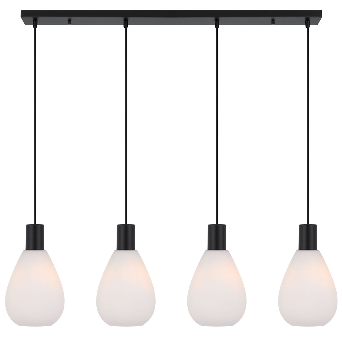 Matera TFS 4 LIGHTS PENDANT 4x25wE27max D:160 H:210 TEX:2m BLACK MATT/OPAL MATT