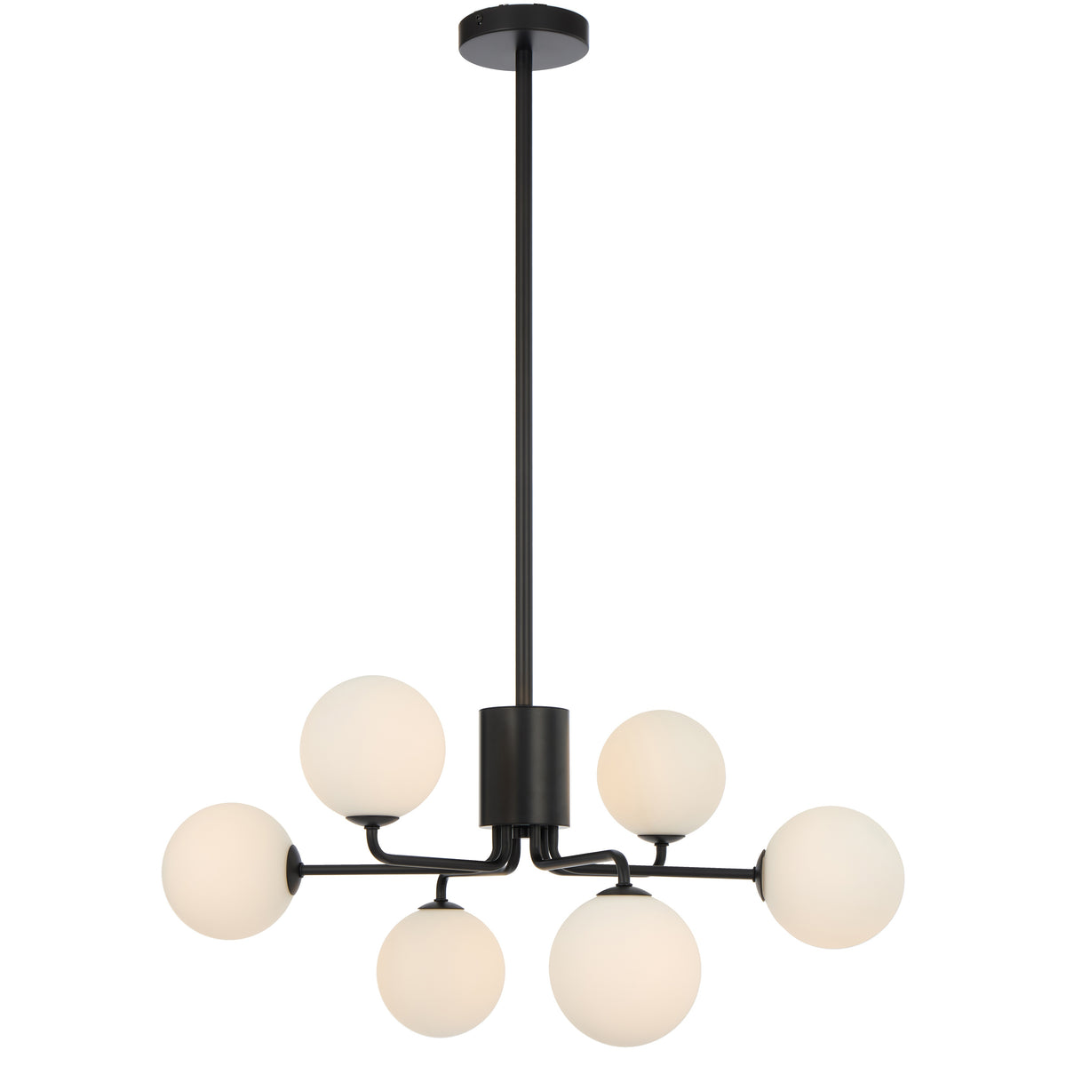 TFS 6LT PENDANT 6x6wG9max KIT D650 H295 ROD:2*600+1*300 BLACK/ OPAL MATT