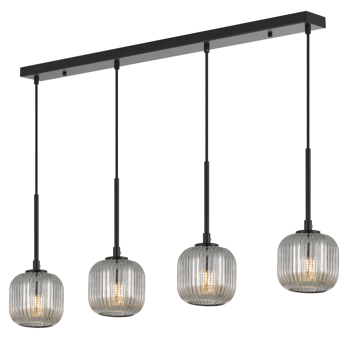 TFS 4 PENDANT 4*3wG9 NON-DIM L900D110cab2.0 BLACK / SMOKE / 3000K