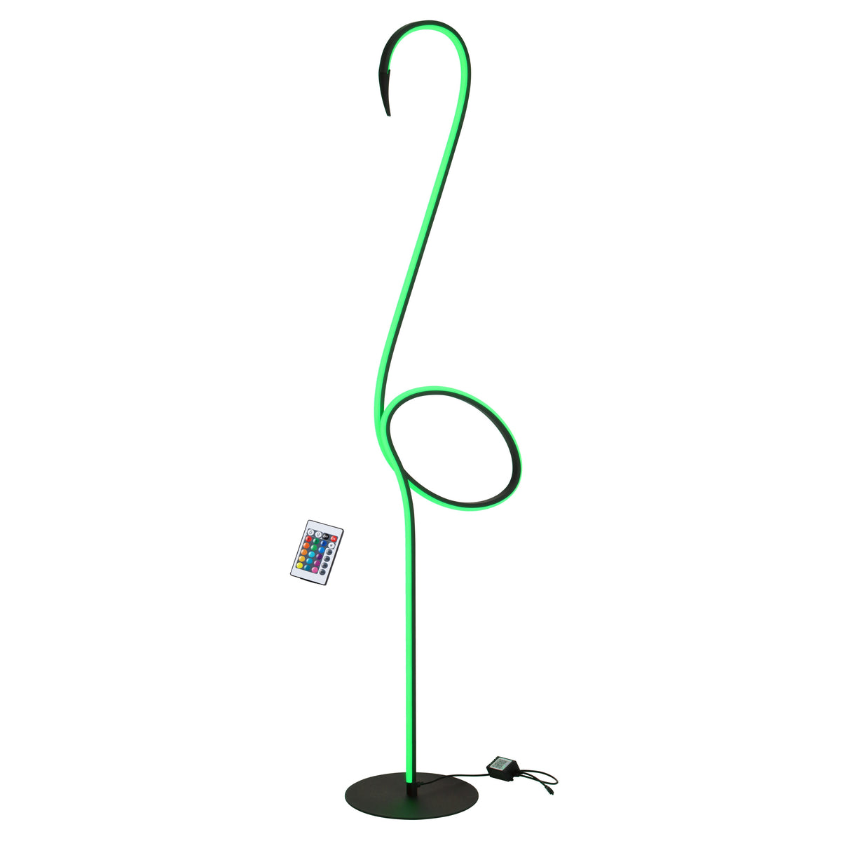Solform TFS FLOOR LAMP 14wLED D:235 H:1300 FOOT SWTCH + Remote RGB / BLACK