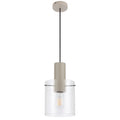 TFS 18CM PENDANT 25wE27max D180 H315 cab 2m GREY / CLEAR